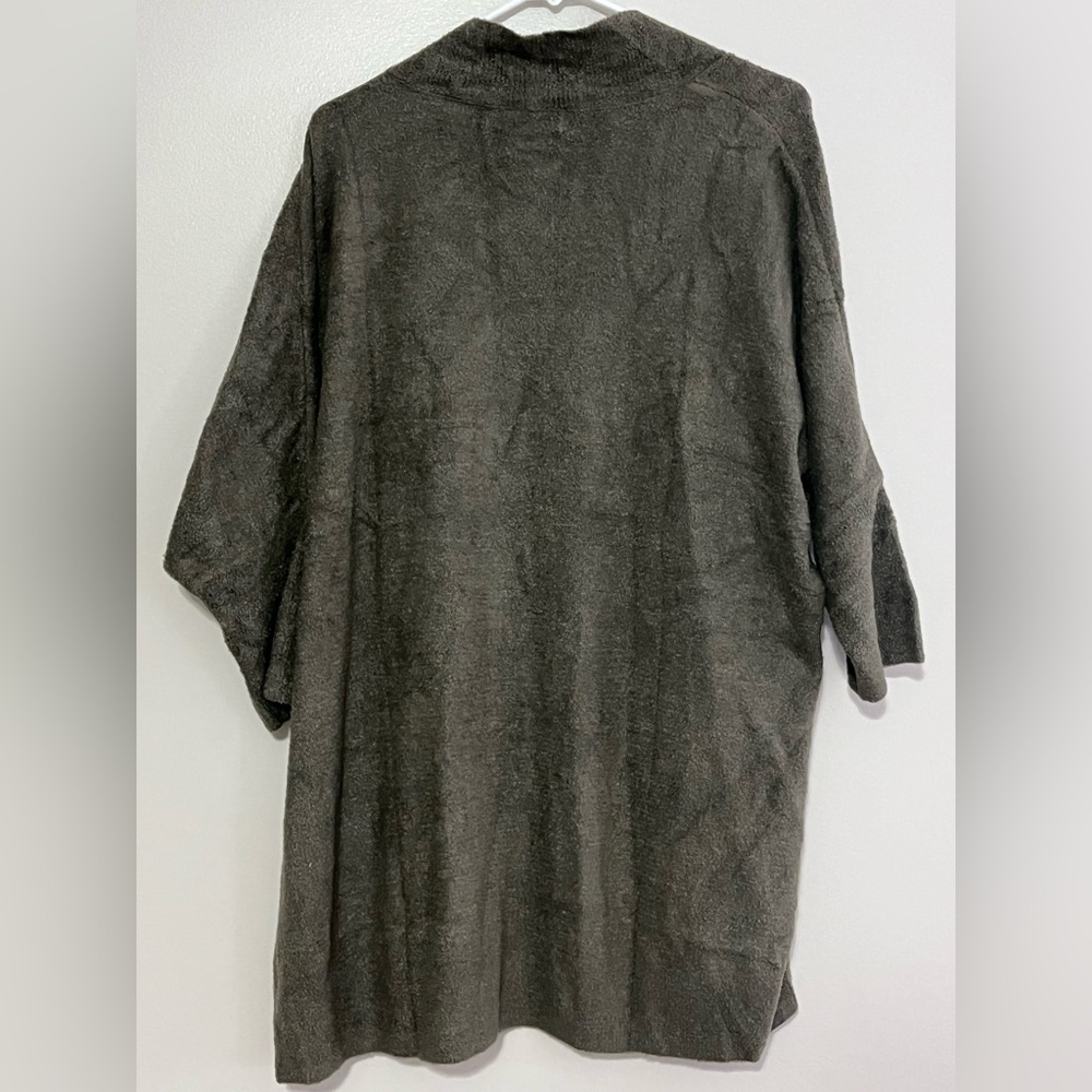 NWT - Barefoot Dreams Open-Front Cozy Chic Lite Cardigan in Dark Moss, Size XL - Picture 2 of 4